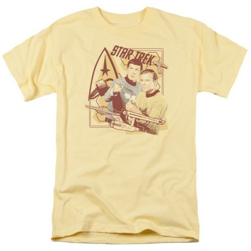 Trevco Star Trek-Shoot That Thing - Short Sleeve Adult 18-1 Tee - Bana