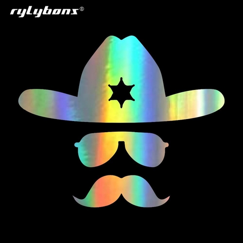 Rylybons 13.9CM*11.6CM Sheriff Hat Mustache Fun