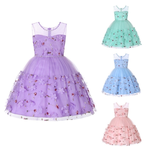 Polyester Bow Floral Child Girls Kids