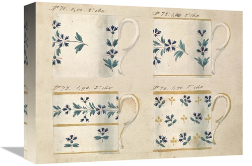 Global Gallery GCS-454924-1216-142 12 x 16 in. Quatre Tasses Du 1er Ch