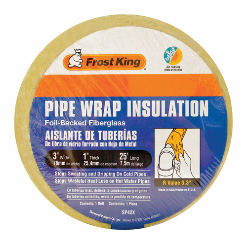 Thermwell Products SP42Xby16 25 ft. Pipe-Wrap Insulation Foil-Backed