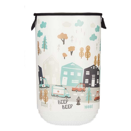 Laundry basket Road 34 x 52,3 x 34 cm Plastic 40 L