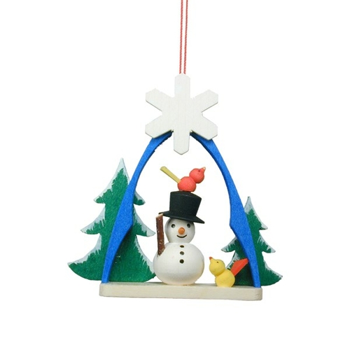 ULBR 10-0863 Christian Ulbricht Ornament - Snowman in Arch