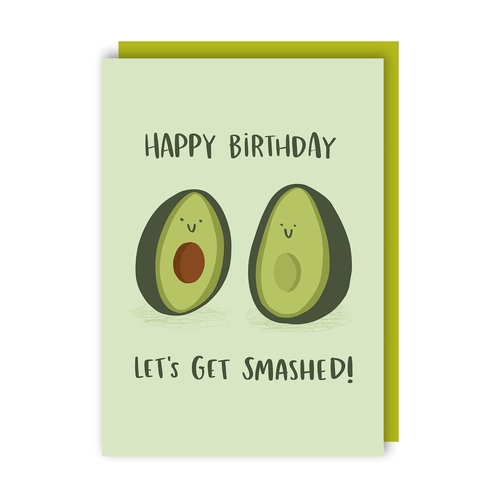 Avocado Birthday Card (Pack of 6)