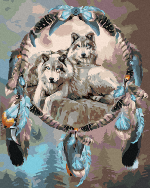 Zuty - Paint by Numbers â€“ WOLF AND A DREAMCATCHER III (CAROL