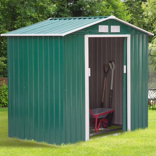 Outsunny 7'Lx4'Wx6'H Garden Storage Shed w/ Floor Outdoor Patio Yard