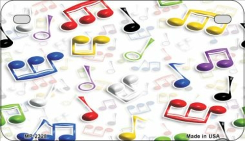 Smart Blonde MP-2328 7 x 4 in. Musical Notes Multi-Color Novelty Metal