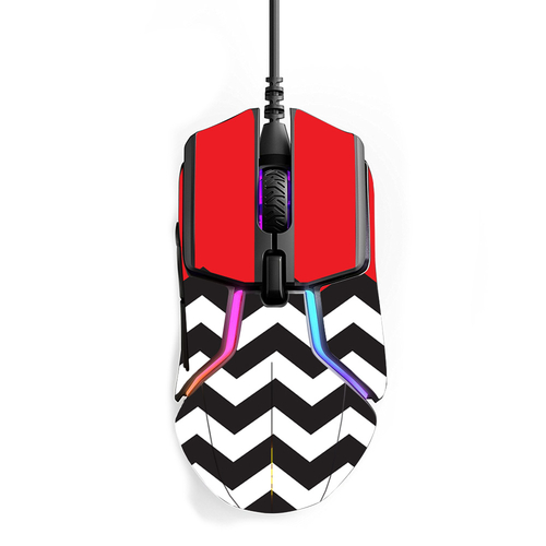 MightySkins SSRL600-Red Chevron Skin for SteelSeries Rival 600 Gaming 