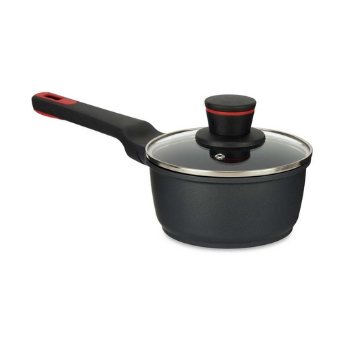 Saucepan with Lid Molten Black Aluminium (Ø 16 cm)