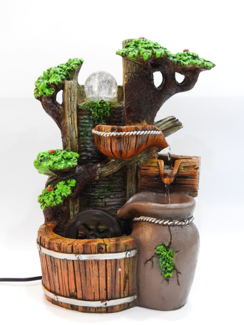 Indoor Water Fountain With Crystal Flickering Bulb