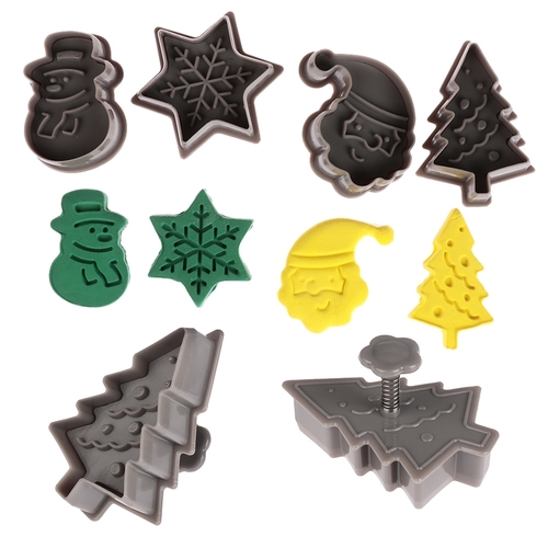 4pcs Christmas Biscuit Mold DIY 3D Tree Food