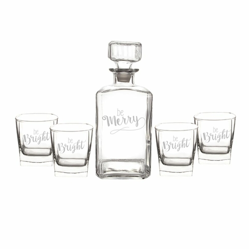 Cathys Concepts H16-S1193 Be Merry Decanter Set