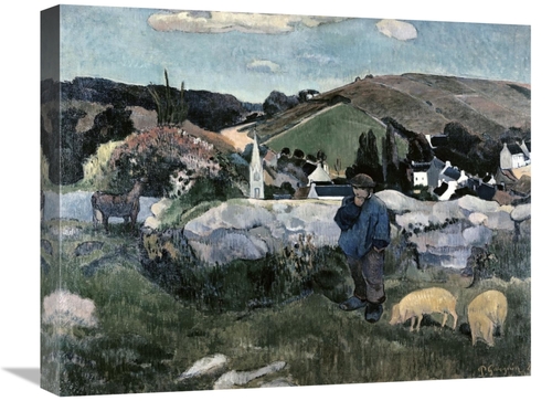 Global Gallery GCS-277653-22-142 22 in. Swineherd Art Print - Paul Gau