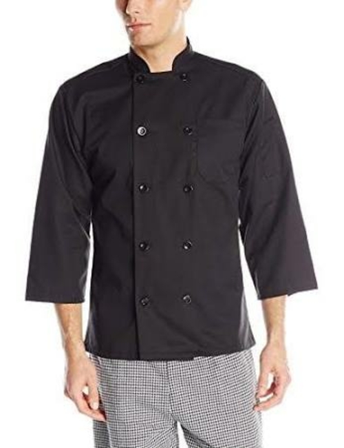 Vtex 0413-0303 5.25 oz Chef Coat 10 Button, Burgundy - Medium