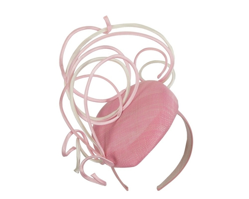 Designers pink & cream pillbox fascinator