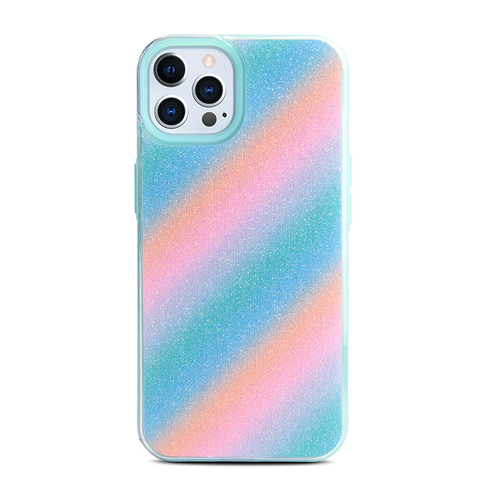 KIKO Shiny Rainbow Design Armor Hybrid Case for iPhone 13 Pro Max