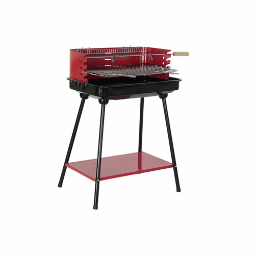 Charcoal Barbecue with Stand DKD Home Decor Red 53 x 37 x 80 cm Steel