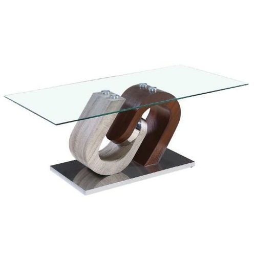 Centre Table DKD Home Decor Brown Transparent Silver Natural Wood