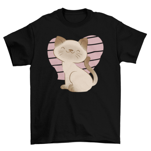 Main Lovely siamese cat t-shirt image