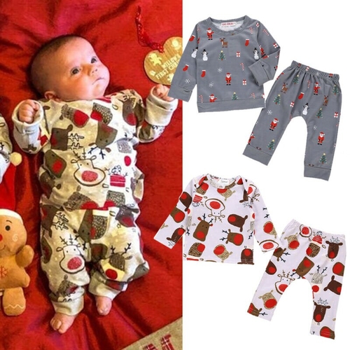 Xmas Infant Baby Kids Boy Girl Newborn Reindeer