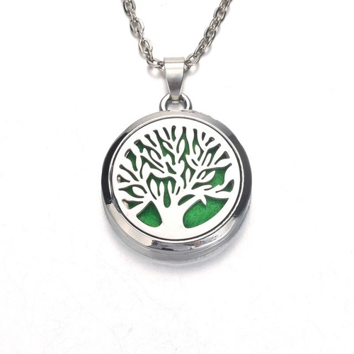 Main Silver Aroma tree of Life Diffuser Necklace image