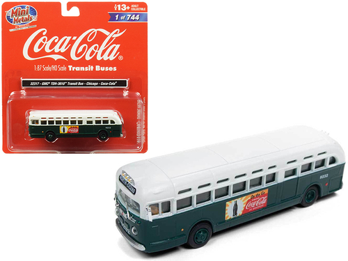 GMC TDH-3610 Transit Bus (Chicago) \Coca Cola\" Green with White Top