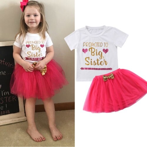 Summer Kids Baby Girl Big Sister Letter Print