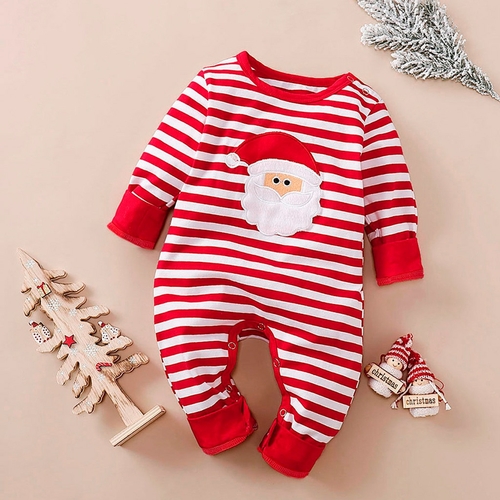 Christmas Red and White Stripe Onesie for Babies and Toddlers