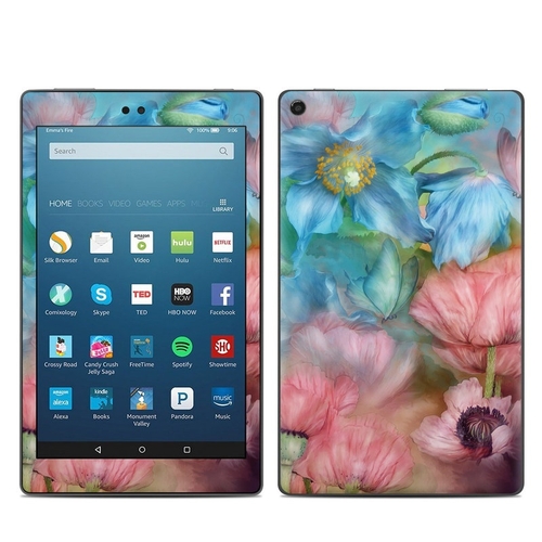 DecalGirl AKHD88-POPPYGARDEN Amazon Kindle Fire HD 8 2018 Skin - Poppy