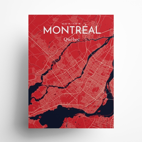 Montreal City Map Poster