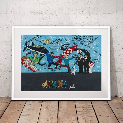 The Adventures of Tintin Wall Art Canvas Painting