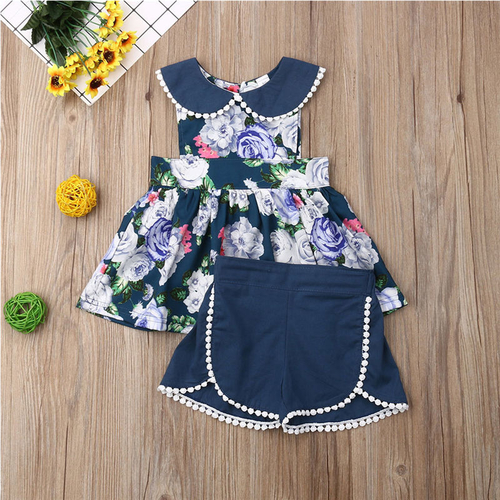 Pudcoco Summer Leisure Baby Girls Newborn Floral