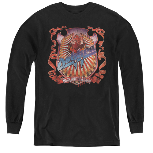 Dokken & Back Attack Youth Long Sleeve T-Shirt, Black - Large