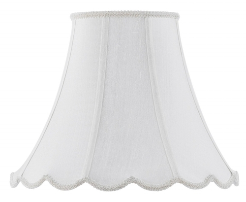 Cal Lighting SH-8105-14-WH 14 in. Vertical Piped Scallop Bell Shade- W