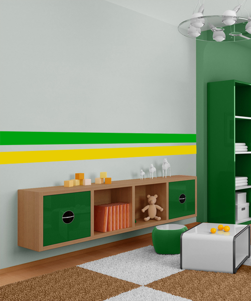 Borders Unlimited 30007 Light Green Simple Stripes