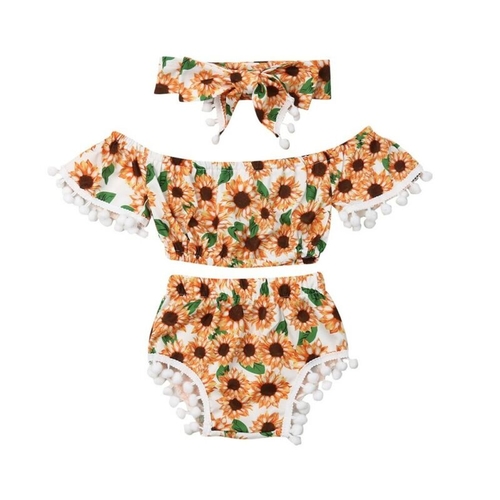 FOCUSNORM Baby Girls Newborn Clothes  Summer 3pcs