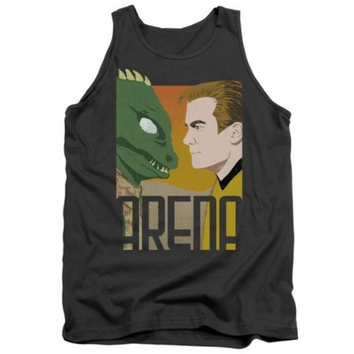 Trevco Star Trek-Arena - Adult Tank Top - Charcoal- Small