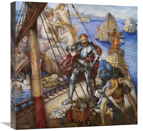 Global Gallery GCS-267942-22-142 22 in. The Islands of the Sirens,