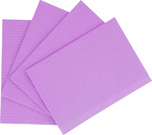 Patient Bibs 13 x 18. Pack of 500 Disposable Waffle Towels 2-ply