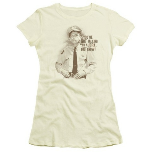 Trevco Andy Griffith-No Jerk - Short Sleeve Junior Sheer Tee - Cream- 