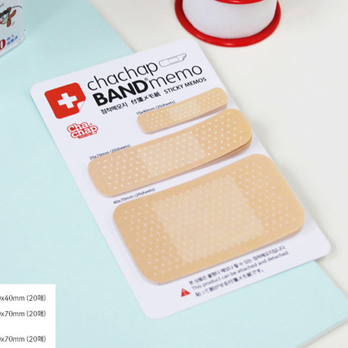 3 Pcs Creative Memo Pads Band aid Series Post