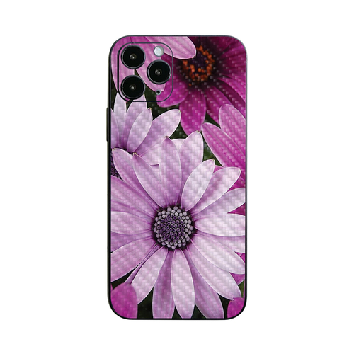 MightySkins CF-APIPH12PR-Purple Flowers Carbon Fiber Skin for Apple iP