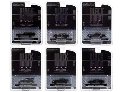 \Black Bandit\" 6 piece Set Series 24 1/64 Diecast Model Cars by