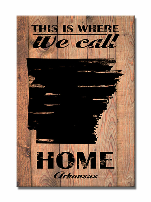 Past Time Signs PTSW154 18 x 26 in. Home Arkansas Wood Print