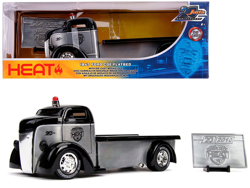 1947 Ford COE Flatbed Tow Truck Raw Metal and Black \Heat\" \"Jada