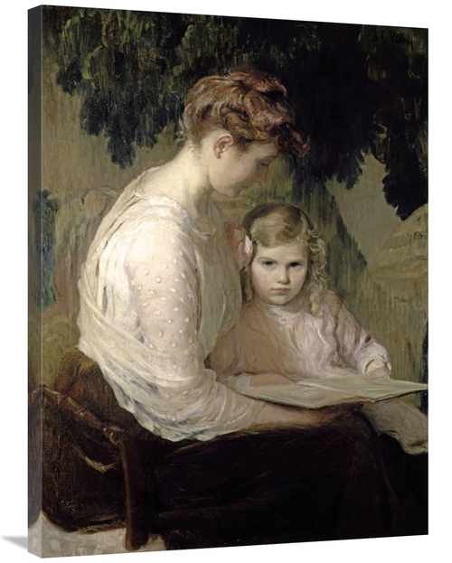 Global Gallery GCS-282659-36-142 36 in. Mother & Child Reading Art Pri