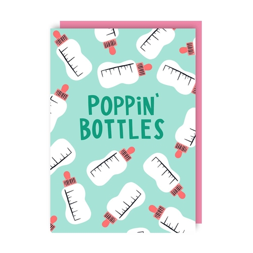 Poppin Bottles New Baby Card (Pack of 6)