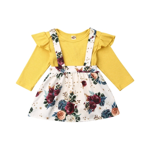 Autumn Toddler Kids Girls Outfit Clothes Long