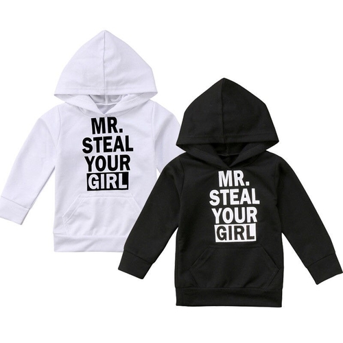 Toddler Kids Boy Girl Cotton Letters Hoodies