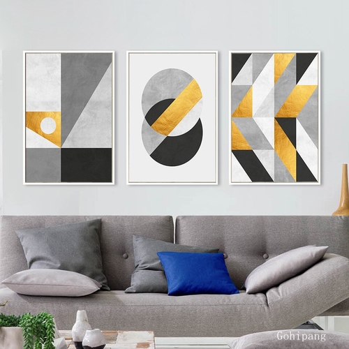 Geometric Gold Posters and Prints Nordic Canvas